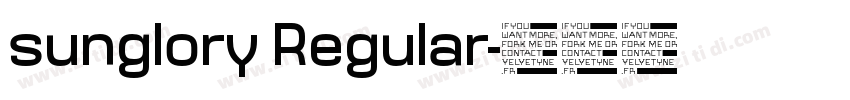 sunglory Regular字体转换